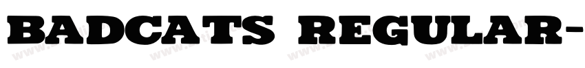 badcats regular字体转换